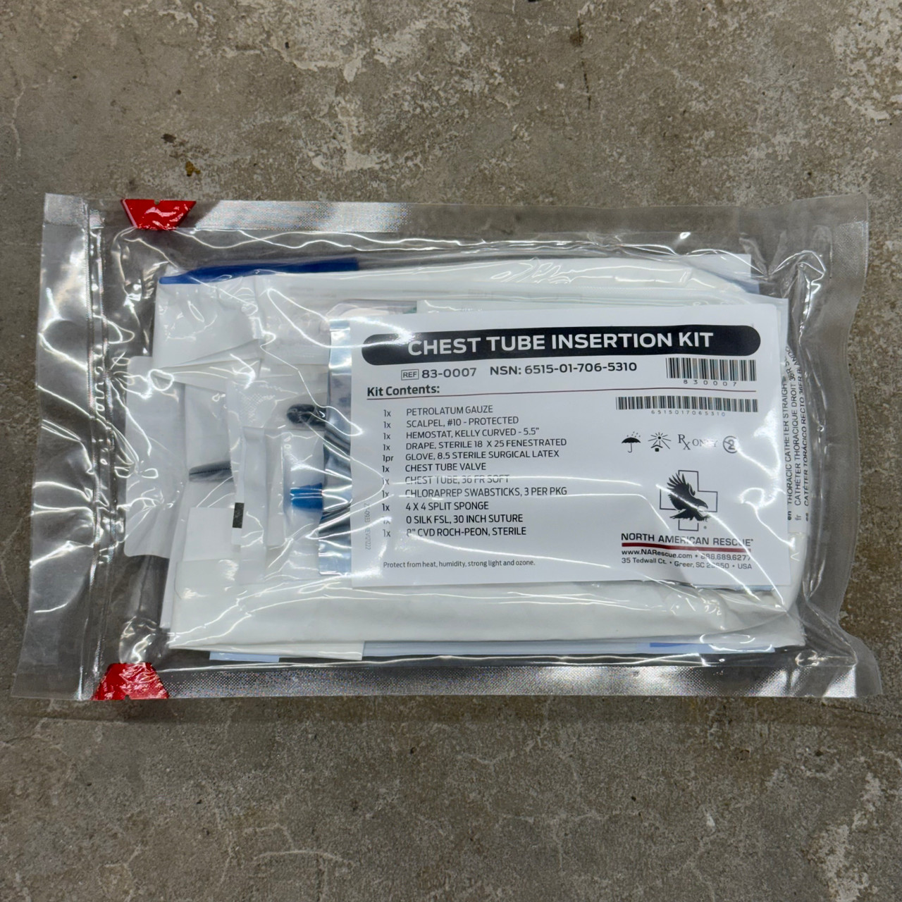 Expired NAR Chest Tube Insertion Kit
