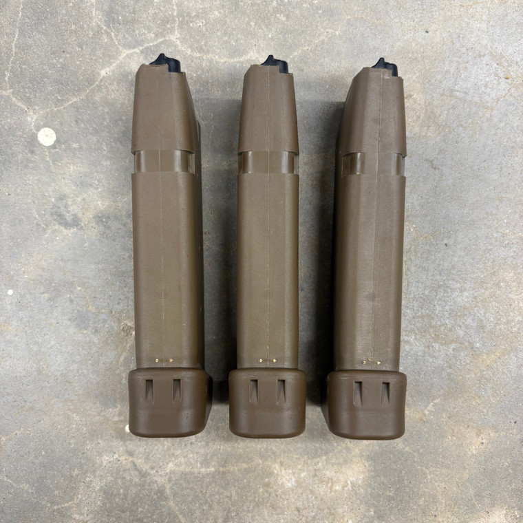 Surplus Glock 22/35 .40 S&W 16 Round Extended Magazine FDE