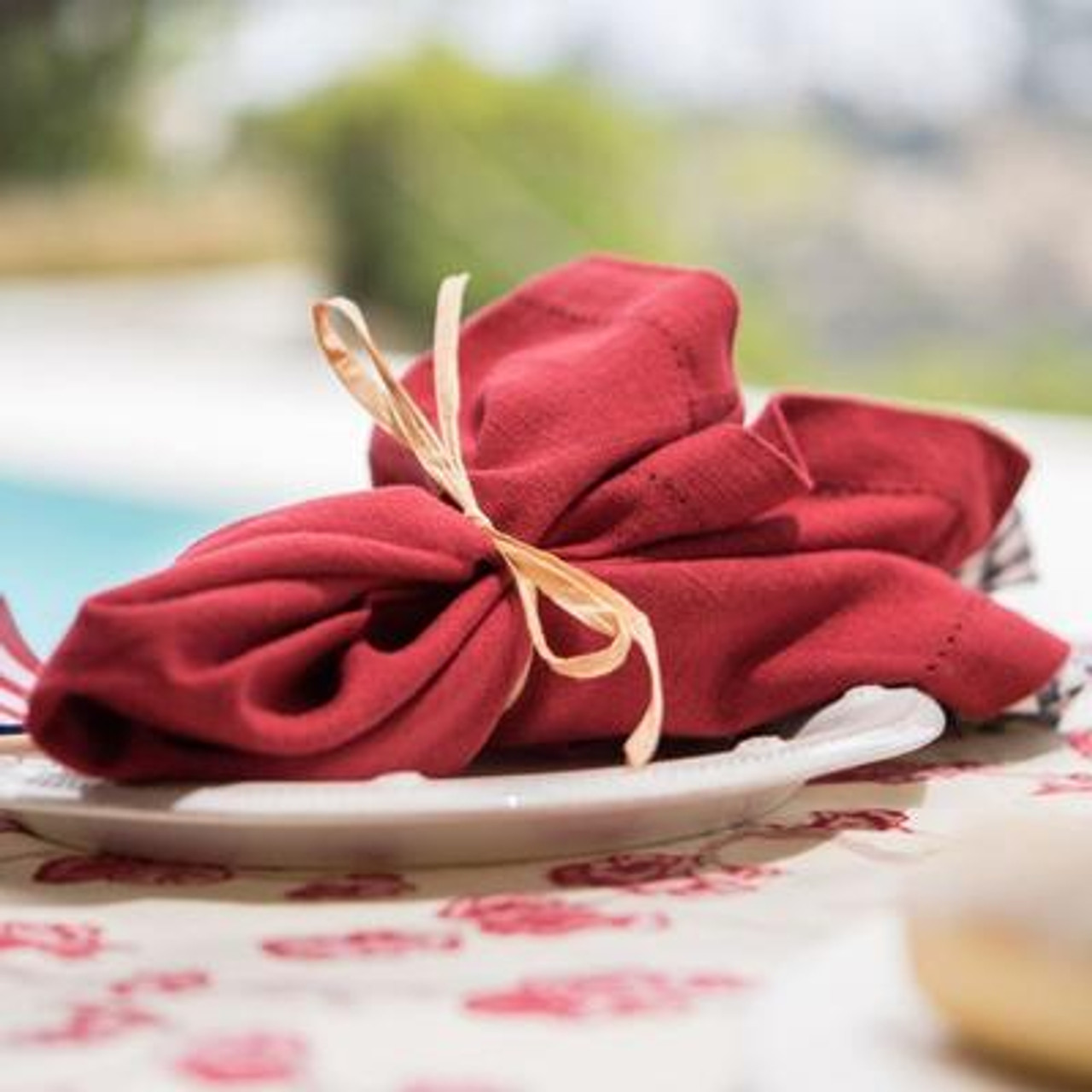 All Cotton and Linen Cloth Napkins, Red Christmas Napkins, Cotton Dinner  Napkins, Hemstitched Linen Napkins, Red Cloth Napkins, Wedding Table Napkins,  Set of 6 (18x18) 