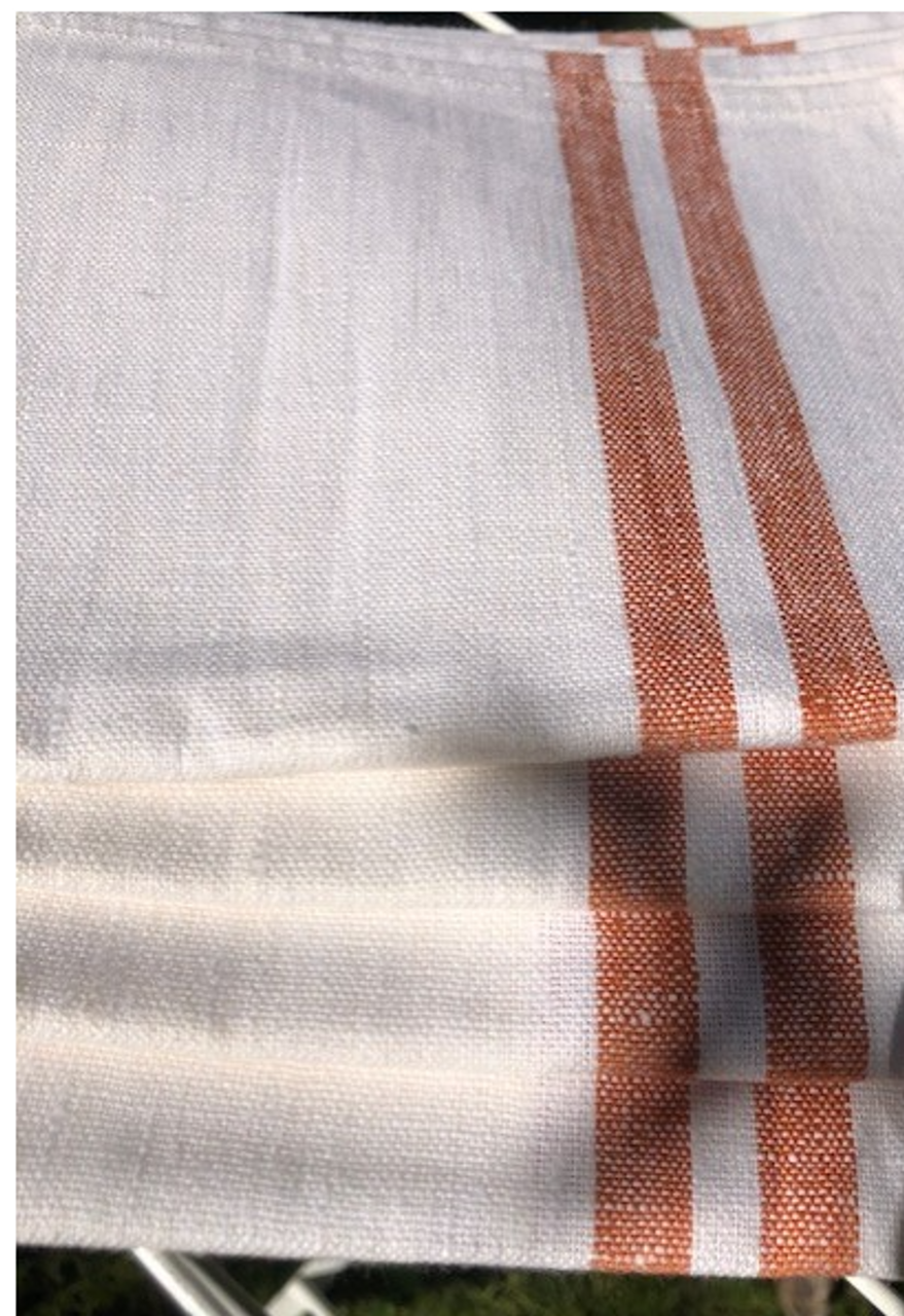 Hand Woven Dish Cloths | Red & White Striped