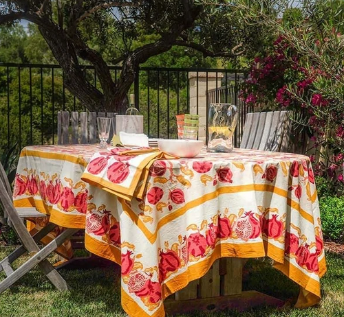 71 x 142 " Pomegranate Tablecloth