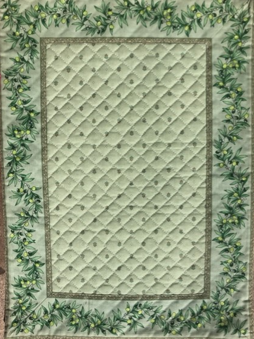 Olive Quilted Placemat