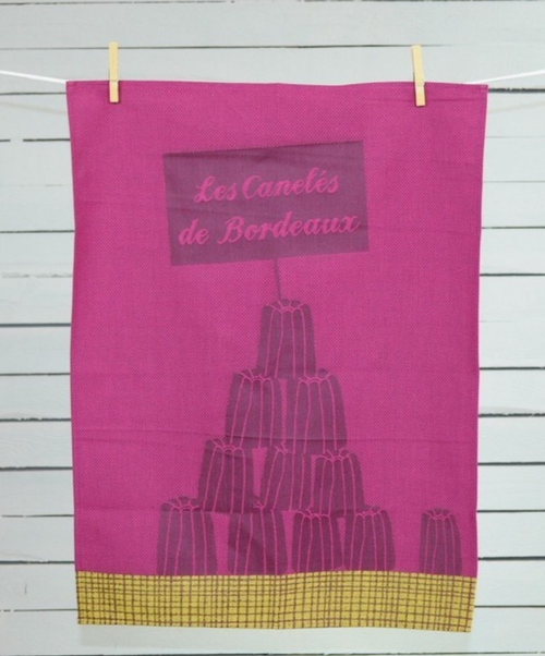 Les Caneles Pink Kitchen Towel 