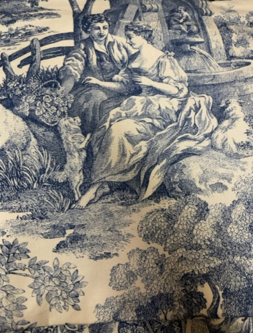 Upholstery Fabric, Toile de Jouy, 56" x 206"