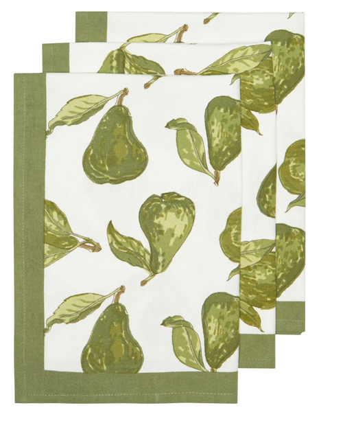 Orchard Pear Kitchen Towel - Green 