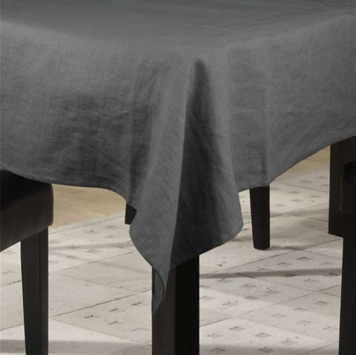  Initiale Ardoise Linen Tablecloth 62" x 110"