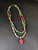 Beaded Necklace with Cross Pendant 