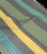 Coated Stripe Grey Yellow Turquoise Tablecloth  60" x 98" 