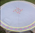 Grey with Pink Flowers  Coated Tablecloth  70" Round