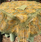 Organza paired with our 110" Round Green  Provence tablecloth