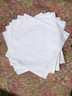 White Cotton napkins, set of 6, $74 value. These come in this gift box.