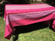 Rose Stripe Rectangular Coated Tablecloth, 60 x 98", worth $160