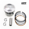 YUMINASHI 140CC (53MM/12MM PIN) LIGHT BORE PISTON - VS - STOCK HONDA 2021 GROM125 PISTON YUMINASHI 140CC (53MM/12MM PIN) LIGHT BORE PISTON - VS - STOCK HONDA 2021 GROM125 PISTON