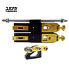 YUMINASHI 5-INCH CNC GOLD-ON-BLACK SWINGARM & SHOCK EXTENSION KIT (OG MSX/GROM125 & SF) (40543-K26-905G)