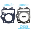 STD 2-VALVE GASKET DESIGN vs YUMINASHI 4-VALVE BIG BORE KIT GASKET DESIGN