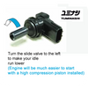 LOWER IDLE, MUCH EASIER TO START WITH HIGH COMPRESSION PISTON