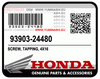 GENUINE HONDA SCREW, TAPPING (4X16) (93903-24480) GENUINE HONDA SCREW, TAPPING (4X16) (93903-24480)