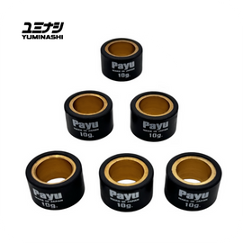 YUMINASHI/PAYU 10 GR. ROLLER WEIGHT SET (Ø20x12) (6PCS/SET) (YAMAHA AEROX / NMAX / TRICITY)