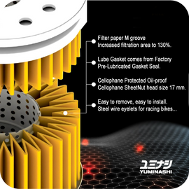 YUMINASHI OIL FILTER, ENGINE (SCOMADI TT200i - ROYAL ALLOY GT125S/200S - APRILIA SCARABEO LIGHT 125/200ie) (AP3HAA000309-X)