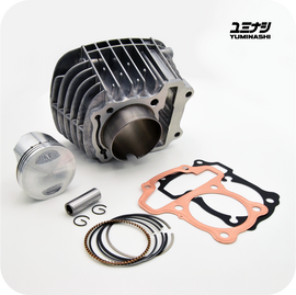 YUMINASHI 140CC (53MM/12MM PIN) LIGHT BORE PISTON - VS - STOCK HONDA 2021 GROM125 PISTON