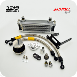 YUMINASHI EDITION MORIN 4-ROW OIL COOLER SET WITH MESH GUARD (EURO-5 GROM125 5-SPEED) (15600-K26-G00)