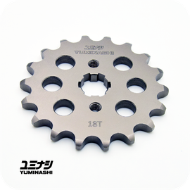 18-tooth 420 pitch front racing sprocket engineered for extreme torque on Daytona Anima 190 and YX172 big bore engines.