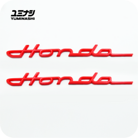 YUMINASHI RED LOWRIDER LOGO SET S600/S800 (2PCS/SET) FOR DAX, TRAIL & CHALY (75700-098-000R)