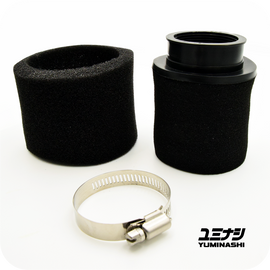 YUMINASHI 45MM, STRAIGHT DOUBLE LAYER FOAM / ABS AIR FILTER (17220-000-F45B)