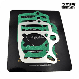 SPECIAL YUMINASHI 0.8MM ALUMINIUM SPACER GASKET SET (Ø59MM INSIDE) (NICE110 / WAVE100 / WAVE110 / EX5 CARB.) (12191-KFL-00859S)