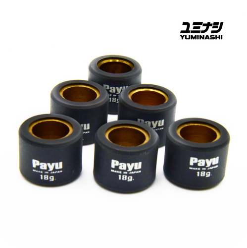 YUMINASHI 18 GR. ROLLER WEIGHT SET (Ø23x18) (HONDA SH300i / FORZA300 / YAMAHA XMAX 300) (22123-B74-018
