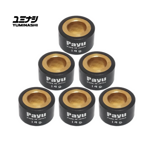 PAYU 14 GR. ROLLER WEIGHT SET (Ø20x12) (6PCS/SET) (AEROX - NMAX - NOUVO125/135) (22123-ARX-014)