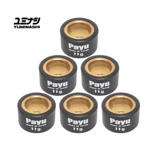 PAYU 11 GR. ROLLER WEIGHT SET (Ø20x12) (6PCS/SET) (AEROX - NMAX - NOUVO125/135) (22123-ARX-011) PAYU 11 GR. ROLLER WEIGHT SET (Ø20x12) (6PCS/SET) (AEROX - NMAX - NOUVO125/135) (22123-ARX-011)