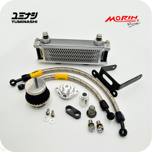 YUMINASHI EDITION MORIN 4-ROW OIL COOLER SET WITH MESH GUARD (EURO-5 GROM125 5-SPEED) (15600-K26-G00)