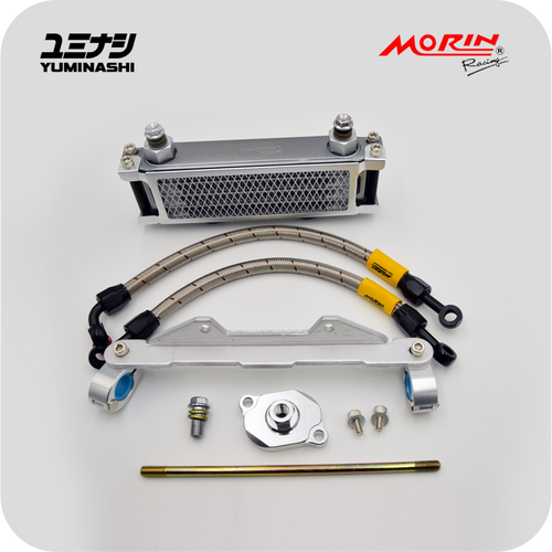YUMINASHI EDITION MORIN 4-ROW OIL COOLER SET WITH MESH GUARD (CT125 2020-) (15600-K2E-T00) YUMINASHI EDITION MORIN 4-ROW OIL COOLER SET WITH MESH GUARD (CT125 2020-) (15600-K2E-T00)