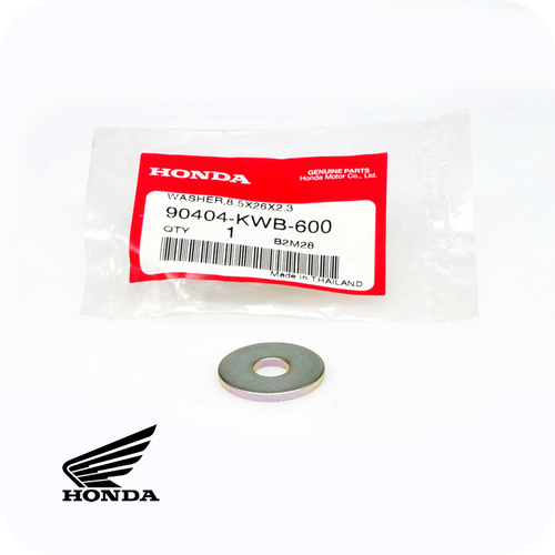 GENUINE HONDA WASHER, 8.5x26x2.3 (MSX125 / GROM125) (90404-KWB-600) GENUINE HONDA WASHER, 8.5x26x2.3 (MSX125 / GROM125) (90404-KWB-600)