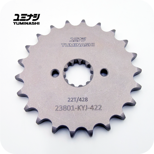 YUMINASHI 22T / 428-PITCH FRONT SPROCKET (CBR250/300R - CRF250/300 L/M....) (23801-KYJ-422)