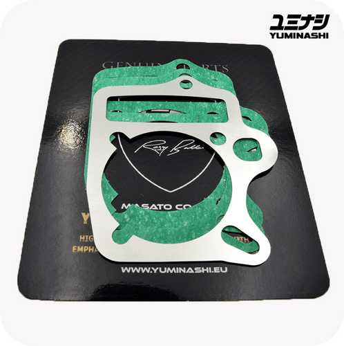 SPECIAL YUMINASHI 0.3MM ALUMINIUM SPACER GASKET SET (Ø59MM INSIDE) (NICE110 - EX5 - WAVE100/110 CARB.) (12191-KFL-00359S)