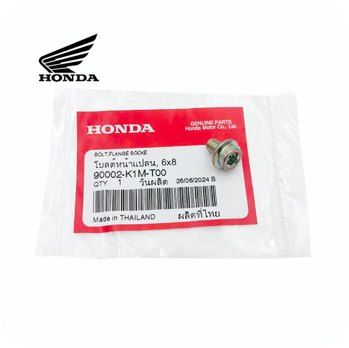 GENUINE HONDA BOLT, FLANGE SOCKET, 6X8 (90002-K1M-T00)