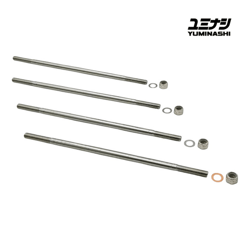 YUMINASHI M7 X 190.5MM (7.5 INCH) STAINLESS STEEL CYLINDER STUD / NUT & WASHER SET (12PCS/SET) (90031-S07-190SS)