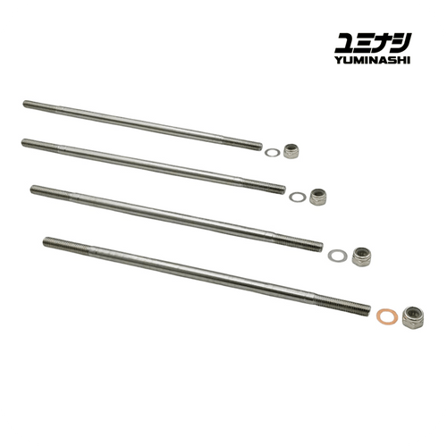 YUMINASHI M7 X 266.7 MM (10.5 INCH) STAINLESS STEEL CYLINDER STUD / NUT & WASHER SET (12PCS/SET) (90031-S07-266SS)