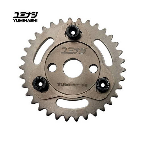 YUMINASHI ADJUSTABLE CAM TIMING SPROCKET (34T) (HEAVY DUTY) (BEAT110 | DIO110 | SCOOPY 110 | VISION110 | ZOOMER-X) (14321-KZL-E00R) YUMINASHI ADJUSTABLE CAM TIMING SPROCKET (34T) (HEAVY DUTY) (BEAT110 | DIO110 | SCOOPY 110 | VISION110 | ZOOMER-X) (14321-KZL-E00R)