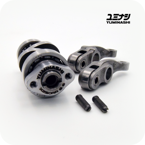 YUMINASHI CNC X250RR 8.6 CAMSHAFT & LARGE DIAMETER ROLLER ROCKER SET (14100-KZR-25086S)