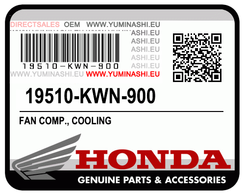 FAN, COOLING / VENTILATEUR COMP. REFROIDISSEMENT (PCX125 V1 2009-2012) (19510-KWN-900)