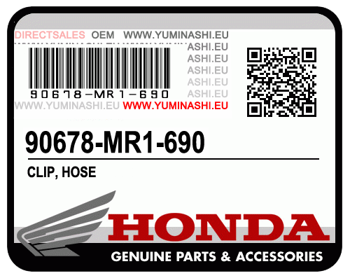 CLIP, HOSE / AGRAFE DE DURITE (PCX150 (2012-2014)) (90678-MR1-690)