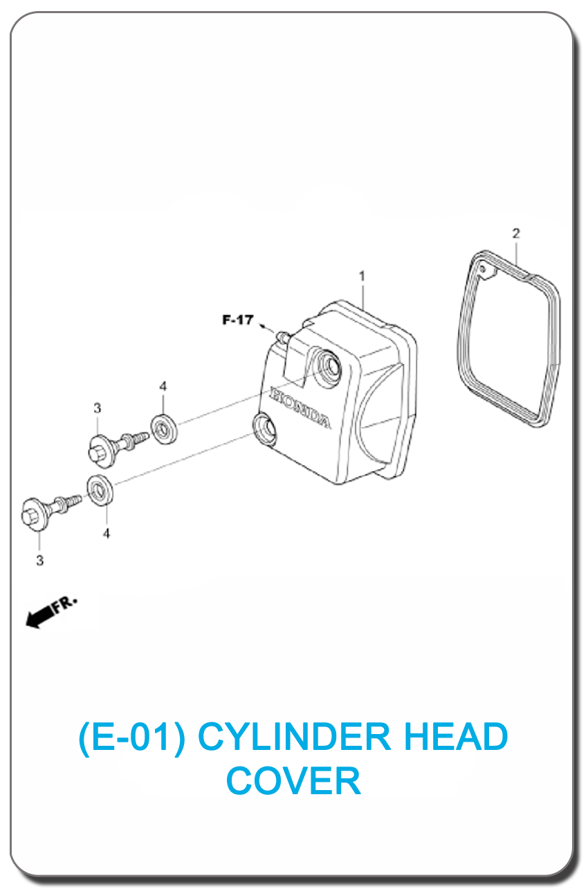E-01-CYLINDER HEAD COVER FOR HONDA CLICK110 2007 SMALL INDEX PICTURE