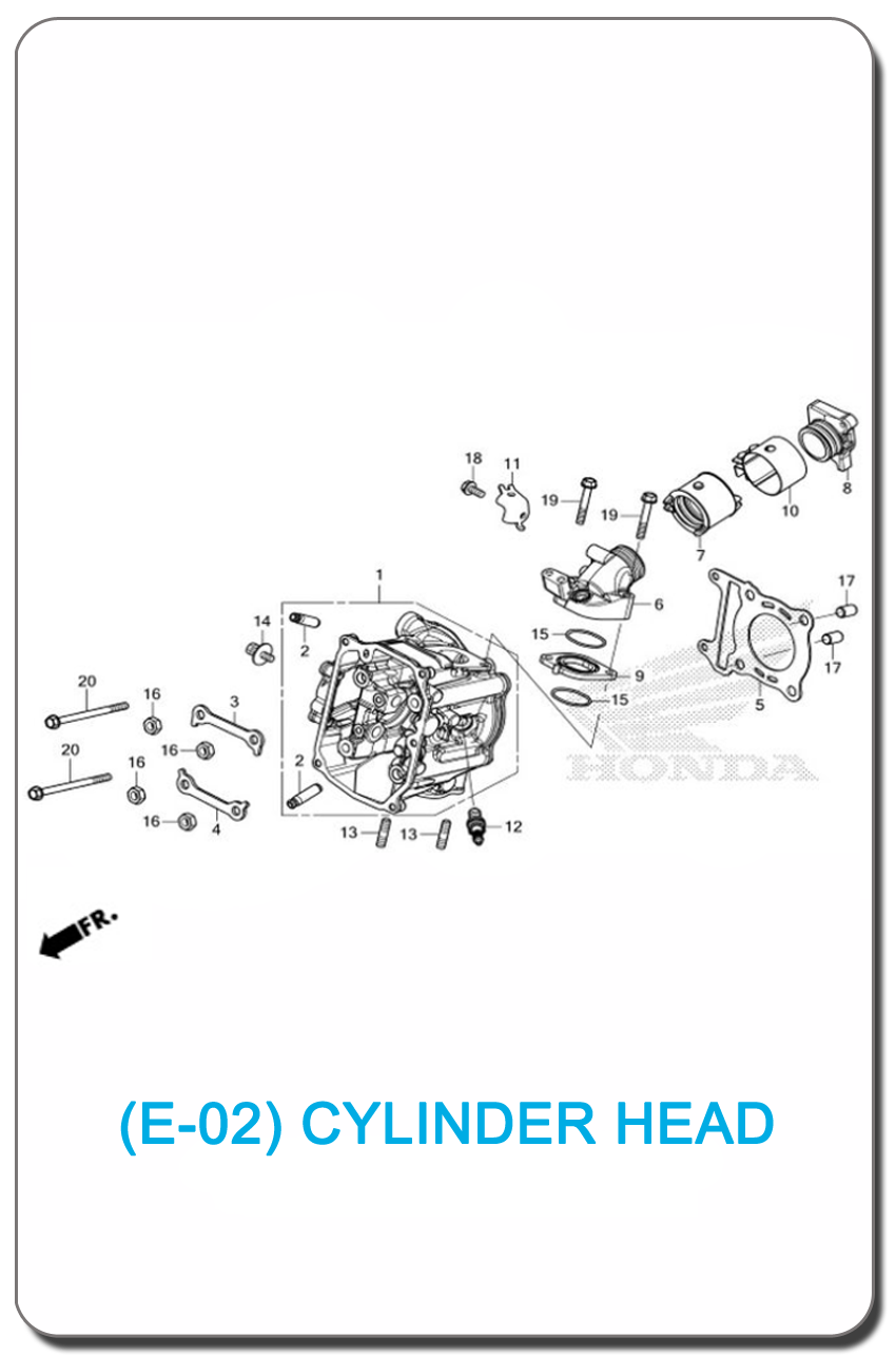 E-02-CYLINDER HEAD FOR PCX160 2025