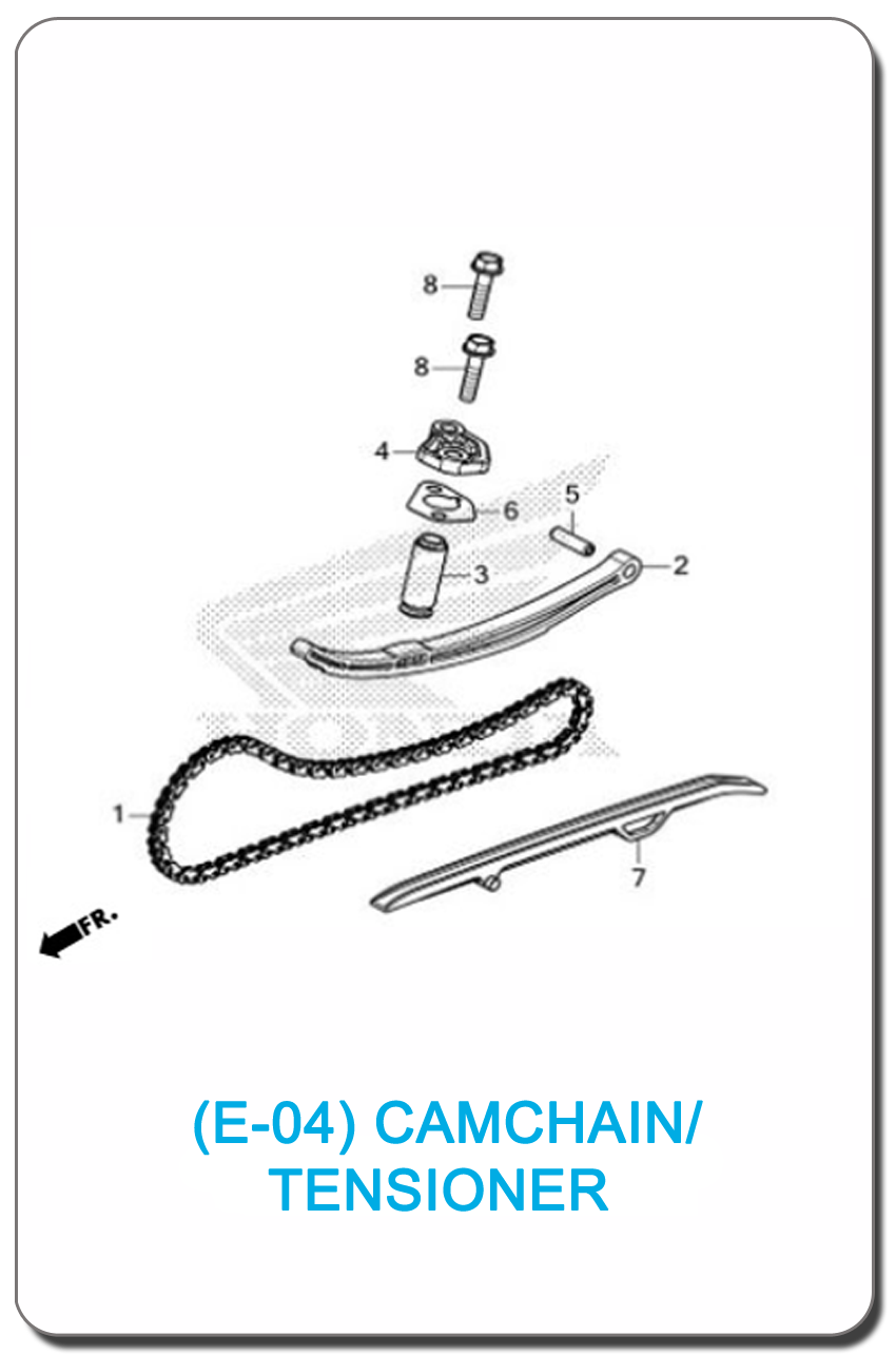 E-04-CAM CHAIN/TENSIONER FOR HONDA PCX160 2025