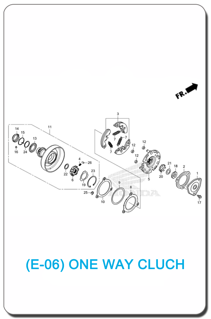 E-06-ONE WAY CLUTCH HONDA WAVE125i 2023 SMALL INDEX PICTURE