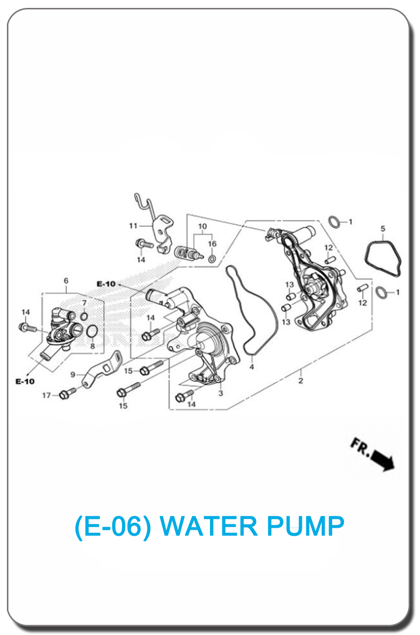 E-06-WATER PUMP FOR HONDA PCX160 2025