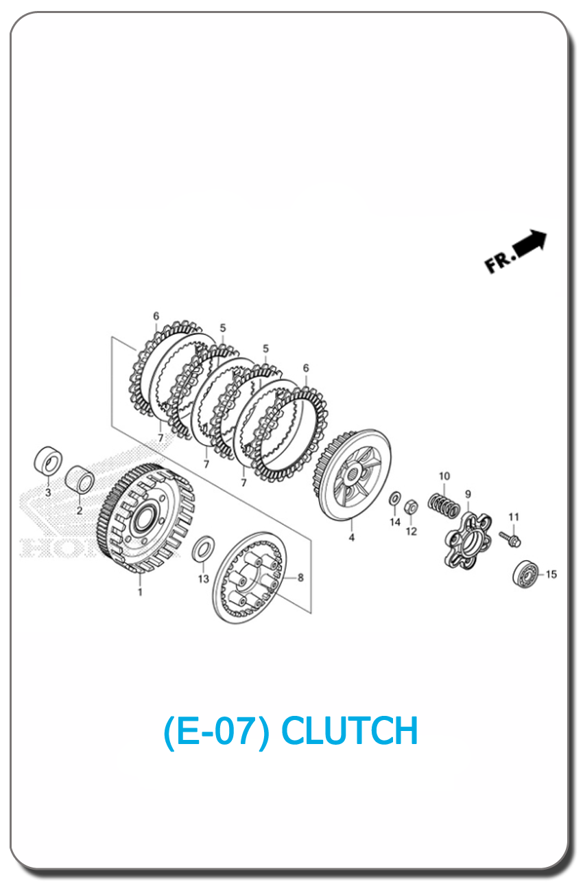 E-07-CLUTCH HONDA WAVE125i 2023 SMALL INDEX PICTURE
